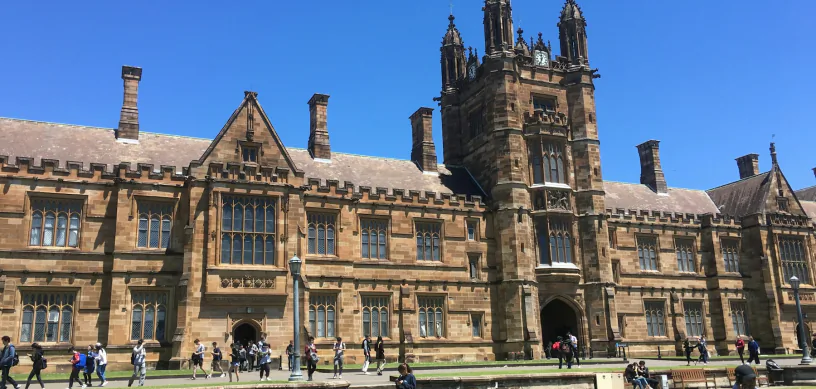 Students at the University of Sydney Quadrangle, a top university for the Australia intake 2027