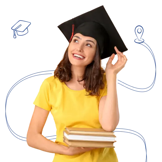Young female student in graduation cap highlighting top universities in Australia for Indian students